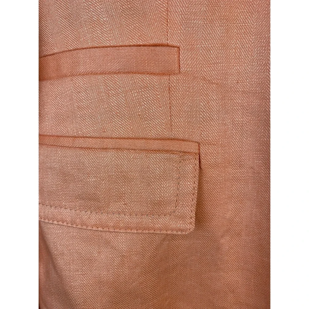 J. Crew Women's 6 Peach Lined 100% Linen 2 Button Blazer Jacket
